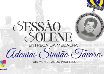 Câmara de São José concede Medalha Adonias Simião Tavares a profissionais de educação
