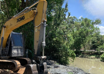 Rio Pacheco recebe ação do Programa de Prevenção de Enchentes