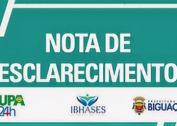  UPA 24 Horas de Biguaçu: Nota de esclarecimento