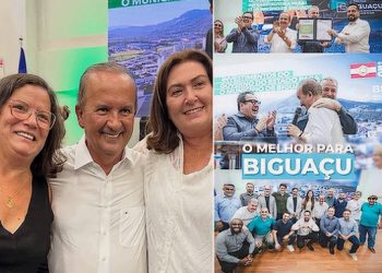 O apoio de Jorginho promoverá um maior crescimento para Biguaçu, segundo o prefeito Salmir, que também recebe elogios de Salete Cardoso